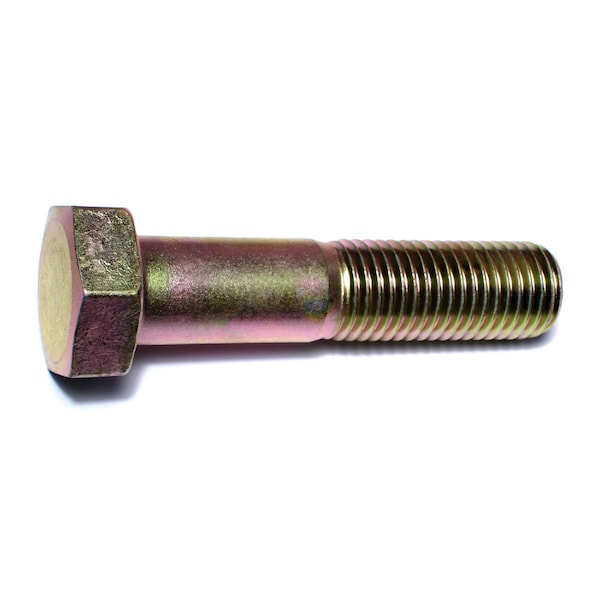 Midwest Fastener Grade 8, 1"-8 Hex Head Cap Screw, Zinc Yellow Steel, 4-1/2 in L, 5 PK 54383 - main